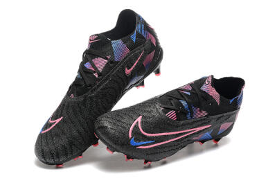 Men's Nike Phantom GX Elite FG Firm Ground Low-Tops Football Boots - Black/Pink/Blue