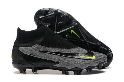 Men's Nike Phantom GX Elite FG Firm Ground High-Tops Football Boots - Black/Grey/Yellow