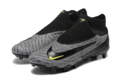 Men's Nike Phantom GX Elite FG Firm Ground High-Tops Football Boots - Black/Grey/Yellow
