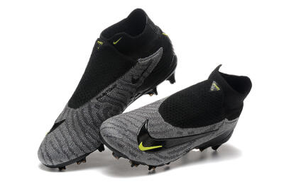 Men's Nike Phantom GX Elite FG Firm Ground High-Tops Football Boots - Black/Grey/Yellow
