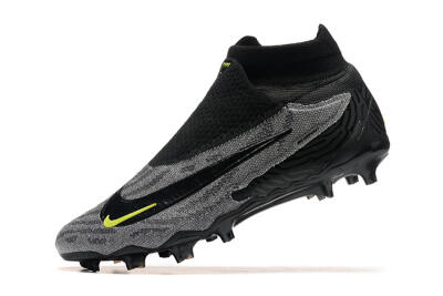 Men's Nike Phantom GX Elite FG Firm Ground High-Tops Football Boots - Black/Grey/Yellow
