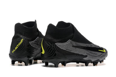 Men's Nike Phantom GX Elite FG Firm Ground High-Tops Football Boots - Black/Grey/Yellow