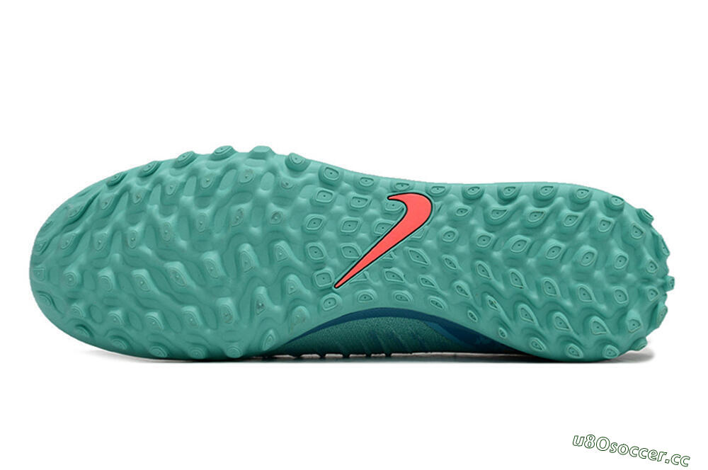 Men's Nike Phantom Luna Elite TF Artificial Turf Low-Tops Football Shoes - Jade/Orange/Yellow 6