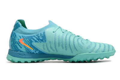 Men's Nike Phantom Luna Elite TF Artificial Turf Low-Tops Football Shoes - Jade/Orange/Yellow