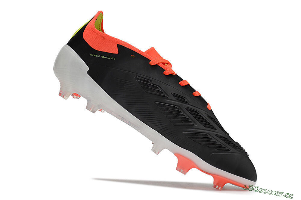 Men's Adidas Predator Elite FG Firm Ground Low-Tops Football Boots - Black/White/Pink 4