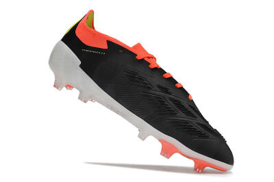 Men's Adidas Predator Elite FG Firm Ground Low-Tops Football Boots - Black/White/Pink
