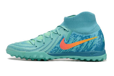 Men's Nike Phantom Luna Elite TF Artificial Turf High-Tops Football Shoes - Jade/Orange/Yellow