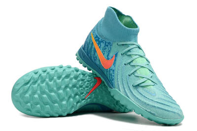 Men's Nike Phantom Luna Elite TF Artificial Turf High-Tops Football Shoes - Jade/Orange/Yellow