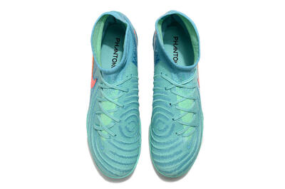 Men's Nike Phantom Luna Elite TF Artificial Turf High-Tops Football Shoes - Jade/Orange/Yellow