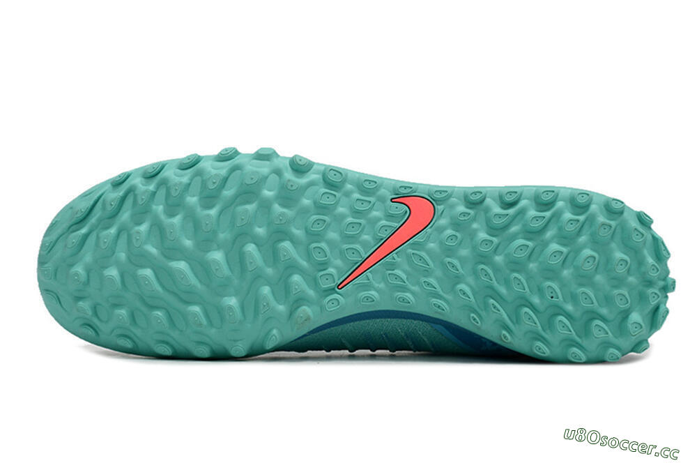 Men's Nike Phantom Luna Elite TF Artificial Turf High-Tops Football Shoes - Jade/Orange/Yellow 6