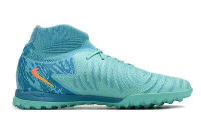 Men's Nike Phantom Luna Elite TF Artificial Turf High-Tops Football Shoes - Jade/Orange/Yellow