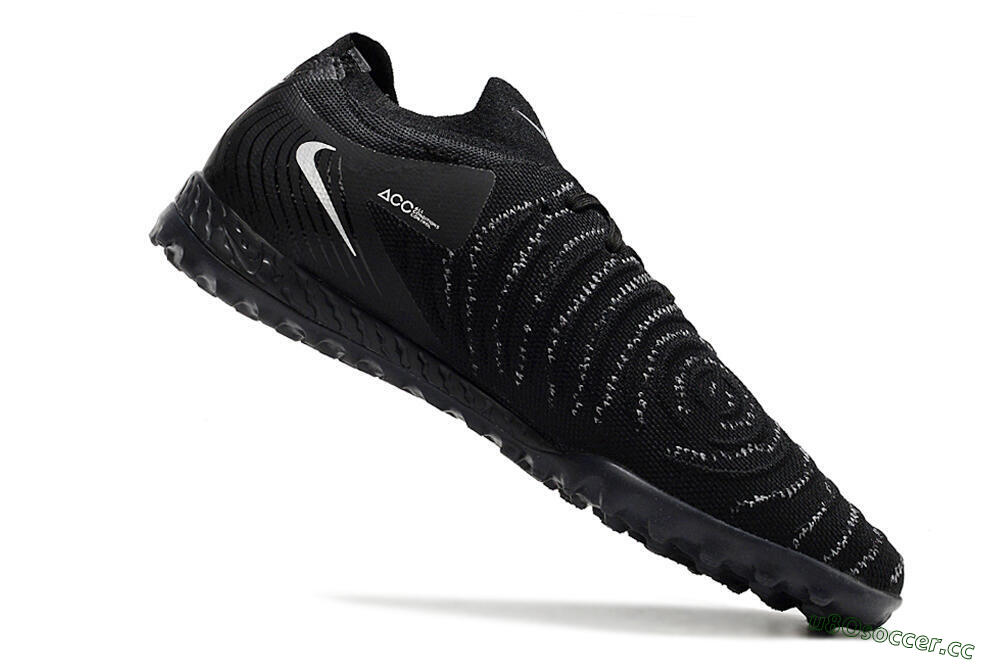 Men's Nike Phantom GX 2 Elite TF Artificial Turf Low-Tops Football Shoes - Black/White/Blue 4