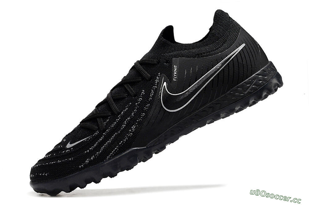 Men's Nike Phantom GX 2 Elite TF Artificial Turf Low-Tops Football Shoes - Black/White/Blue 5