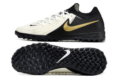 Men's Nike Phantom GX 2 Elite TF Artificial Turf Low-Tops Football Shoes - White/Black/Gold