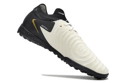 Men's Nike Phantom GX 2 Elite TF Artificial Turf Low-Tops Football Shoes - White/Black/Gold