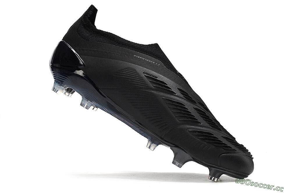 Men's Adidas Predator Elite Laceless FG Firm Ground Low-Tops Football Boots - Black/Jade/Red 4