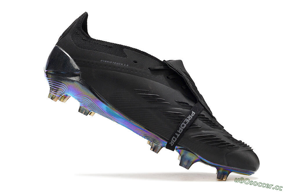 Men's Adidas Predator Elite Foldover Tongue FG Firm Ground Low-Tops Football Boots - Black/Silver/Gold 4