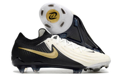 Men's Nike Phantom Luna Elite NU FG Firm Ground Low-Tops Football Boots - White/Black/Gold