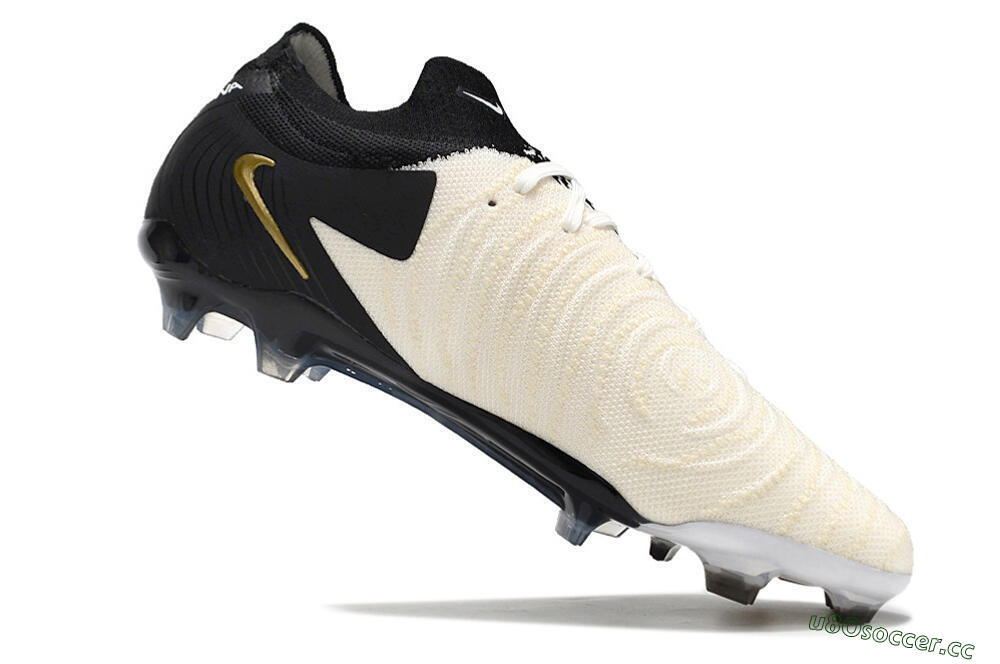 Men's Nike Phantom Luna Elite NU FG Firm Ground Low-Tops Football Boots - White/Black/Gold 4