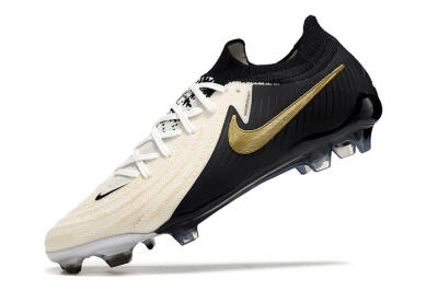 Men's Nike Phantom Luna Elite NU FG Firm Ground Low-Tops Football Boots - White/Black/Gold
