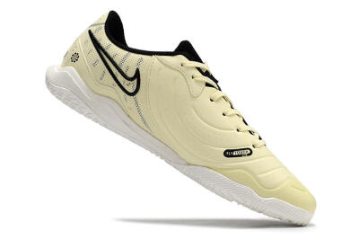 Men's Nike Tiempo Legend 10 Academy IC Indoor & Futsal Low-Tops Football Shoes - Beige/Black/White