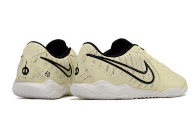 Men's Nike Tiempo Legend 10 Academy IC Indoor & Futsal Low-Tops Football Shoes - Beige/Black/White