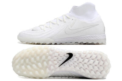 Men's Nike Phantom Luna Elite NU TF Artificial Turf High-Tops Football Shoes - White/Black