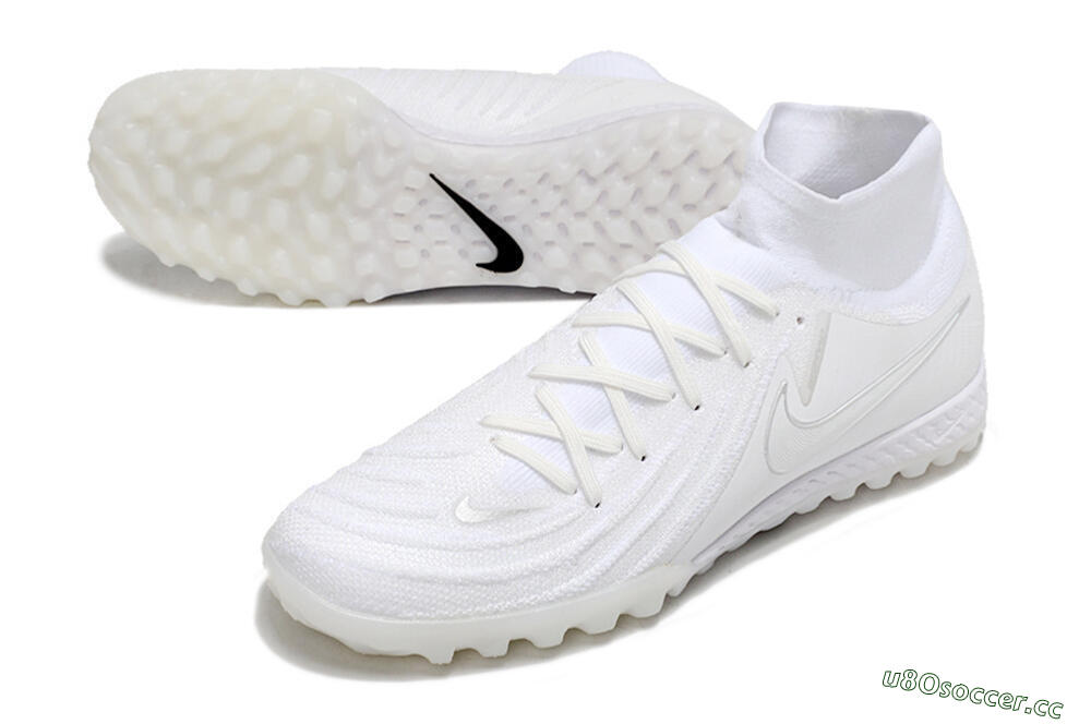 Men's Nike Phantom Luna Elite NU TF Artificial Turf High-Tops Football Shoes - White/Black 3