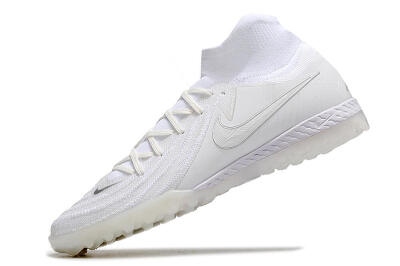 Men's Nike Phantom Luna Elite NU TF Artificial Turf High-Tops Football Shoes - White/Black