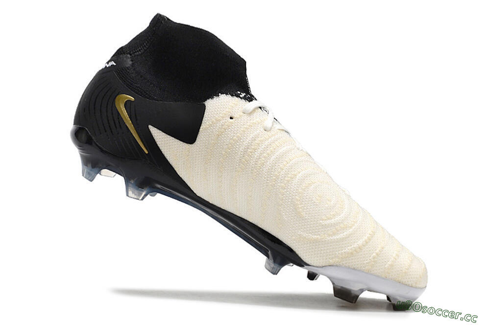 Men's Nike Phantom Luna Elite NU FG Firm Ground High-Tops Football Boots - White/Black/Gold 4
