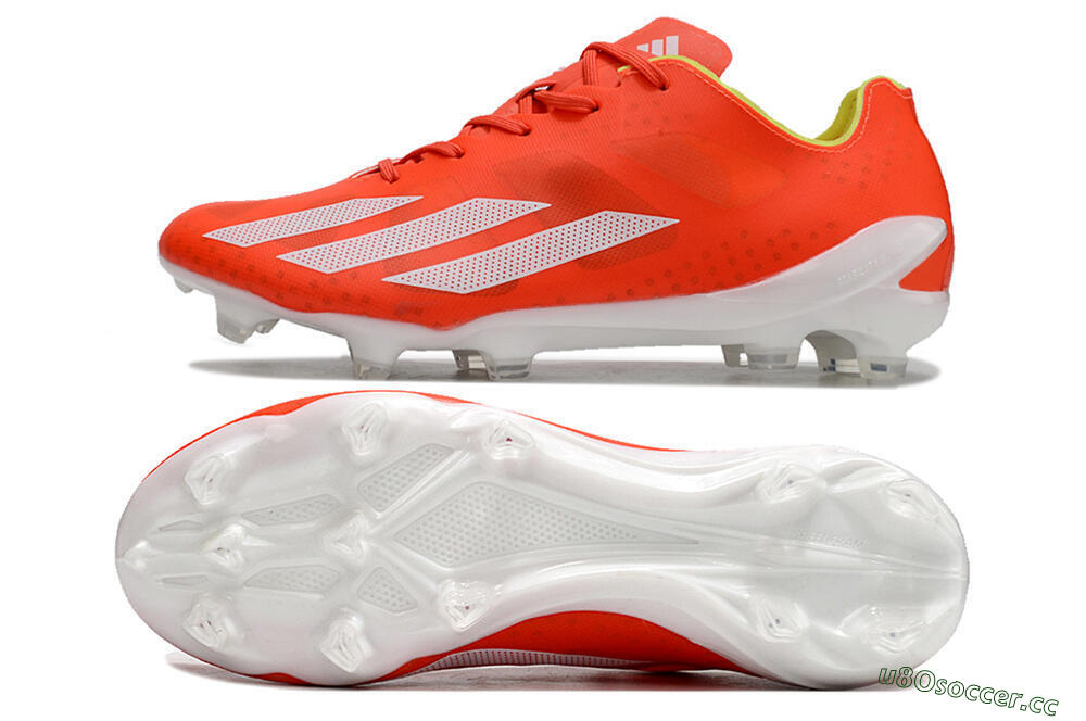 Men's Adidas X Crazylight+ FG Firm Ground Low-Tops Football Boots - Red/White/Yellow 1
