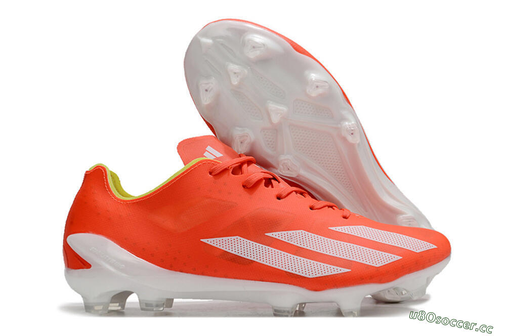 Men's Adidas X Crazylight+ FG Firm Ground Low-Tops Football Boots - Red/White/Yellow 2