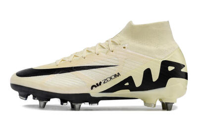 Men's Nike Air Zoom Mercurial Superfly 9 Elite SG Soft Ground High-Tops Football Boots - Beige/Black/White
