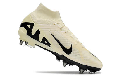 Men's Nike Air Zoom Mercurial Superfly 9 Elite SG Soft Ground High-Tops Football Boots - Beige/Black/White