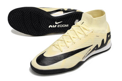 Men's Nike Air Zoom Mercurial Superfly 9 Elite IC Indoor & Futsal High-Tops Football Shoes - Beige/Black/White