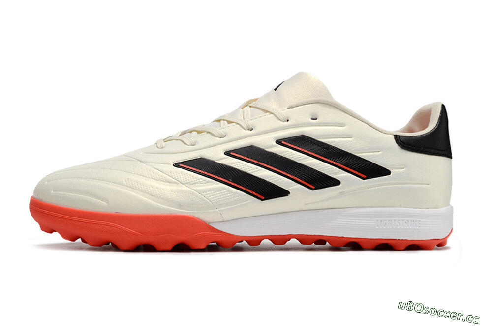 Men's Adidas Copa Pure.3 TF Artificial Turf Low-Tops Football Shoes - White/Black/Red 0