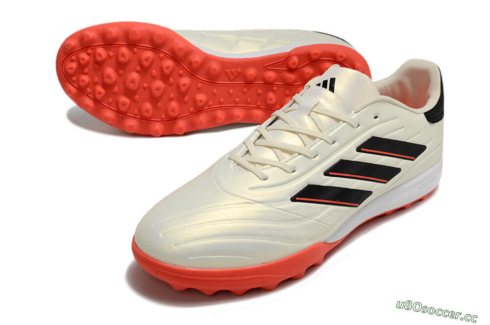 Men's Adidas Copa Pure.3 TF Artificial Turf Low-Tops Football Shoes - White/Black/Red 3
