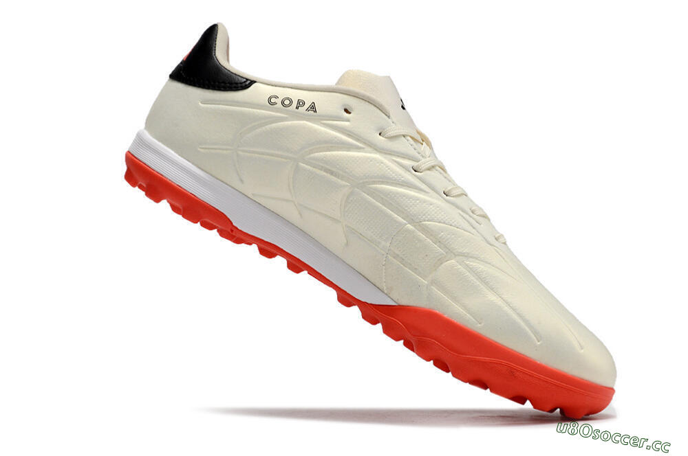 Men's Adidas Copa Pure.3 TF Artificial Turf Low-Tops Football Shoes - White/Black/Red 4