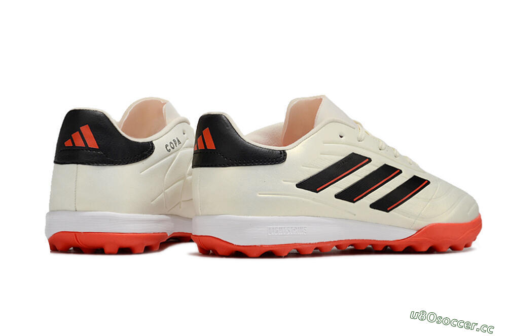 Men's Adidas Copa Pure.3 TF Artificial Turf Low-Tops Football Shoes - White/Black/Red 6