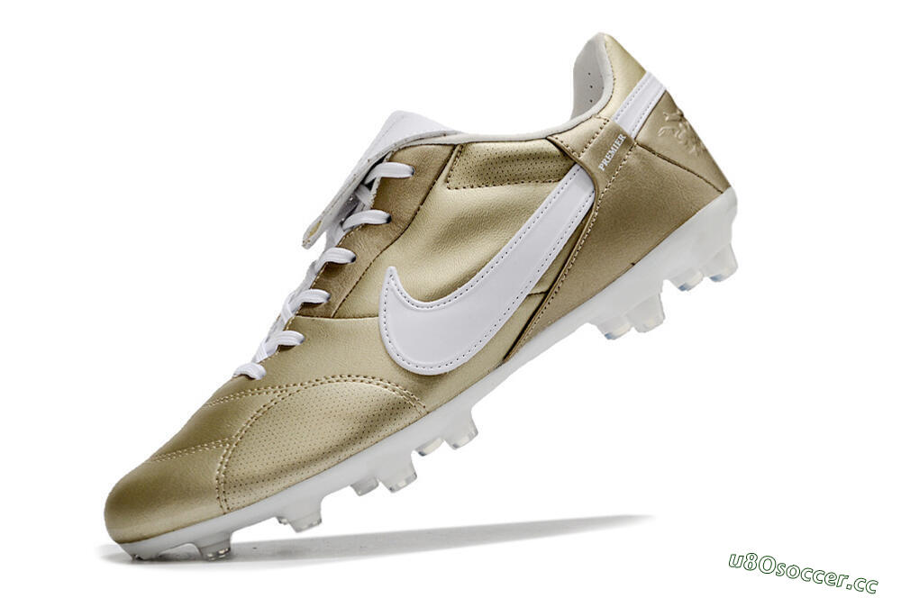 Men's Nike The Premier 3 FG Firm Ground Low-Tops Football Boots - Gold/White 5
