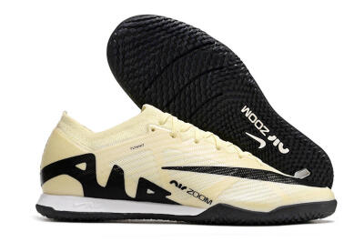 Men's Nike Air Zoom Mercurial Vapor 15 Elite IC Indoor & Futsal Low-Tops Football Shoes - Beige/Black/White