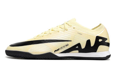 Men's Nike Air Zoom Mercurial Vapor 15 Elite IC Indoor & Futsal Low-Tops Football Shoes - Beige/Black/White