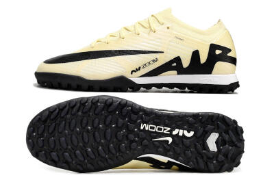 Men's Nike Air Zoom Mercurial Vapor 15 Elite TF Artificial Turf Low-Tops Football Shoes - Beige/Black/White