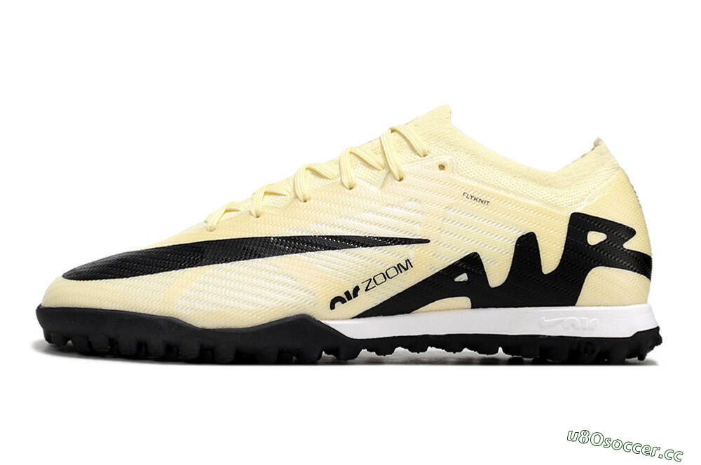 Men's Nike Air Zoom Mercurial Vapor 15 Elite TF Artificial Turf Low-Tops Football Shoes - Beige/Black/White 0