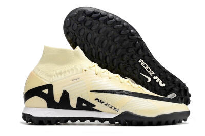 Men's Nike Air Zoom Mercurial Superfly 9 Elite TF Artificial Turf High-Tops Football Shoes - Beige/Black