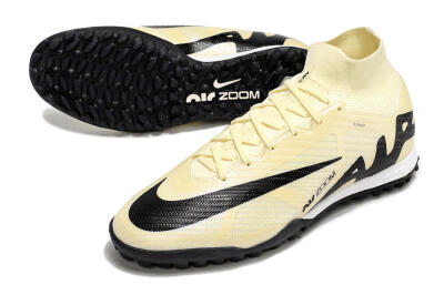 Men's Nike Air Zoom Mercurial Superfly 9 Elite TF Artificial Turf High-Tops Football Shoes - Beige/Black
