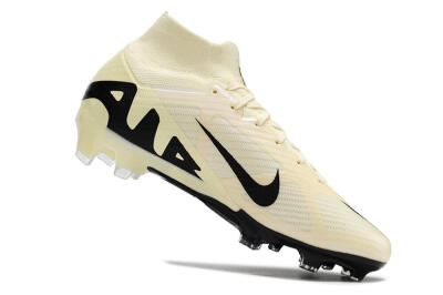 Unisex Nike Air Zoom Mercurial Superfly 9 Elite FG Firm Ground High-Tops Football Boots - Beige/Black