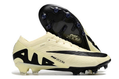 Men's Nike Air Zoom Mercurial Vapor 15 Elite AG Artificial Grass Low-Tops Football Boots - Beige/Black
