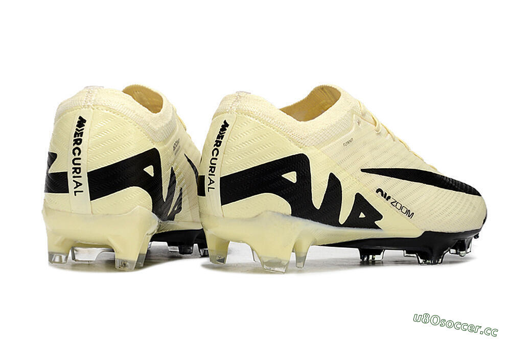 Men's Nike Air Zoom Mercurial Vapor 15 Elite AG Artificial Grass Low-Tops Football Boots - Beige/Black 6