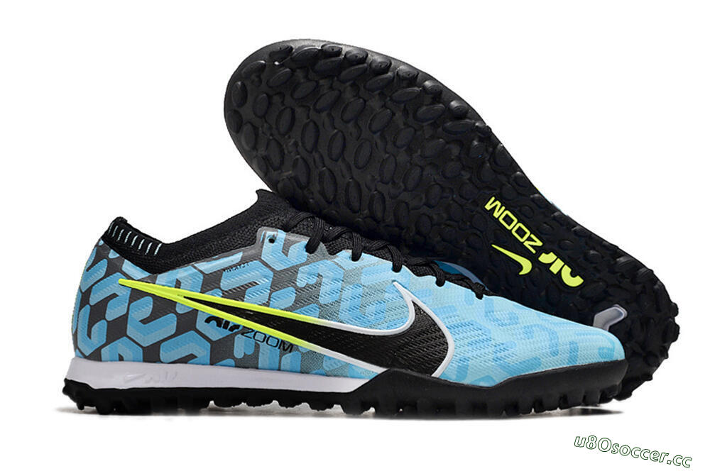 Unisex Nike Air Zoom Mercurial Vapor 15 Elite TF Artificial Turf Low-Tops Football Shoes - Blue/White/Black 2